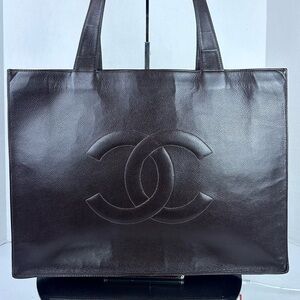 CHANEL CAVIAR SHOPPER TOTE JUMBO BROWN